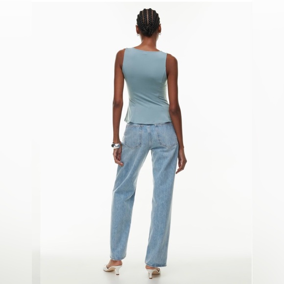 Aritzia Wilfred Women's Flute Top in Blue Medium NWT - Picture 4 of 11